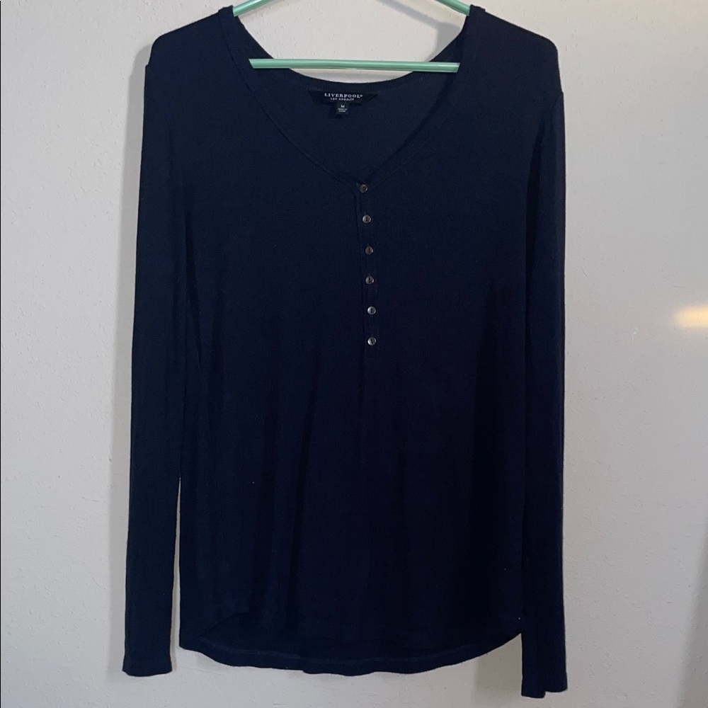 Liverpool Dark Blue Long Sleeve Top